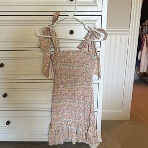 Floral Mini Dress with Ruffle Hem